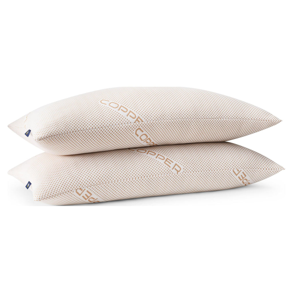 Decorative Plump Copperloft King Bed Pillow, 2 Pack, Hypoallergenic - Decorative Throw Pillow Cushion for Sofa & Bed Detail