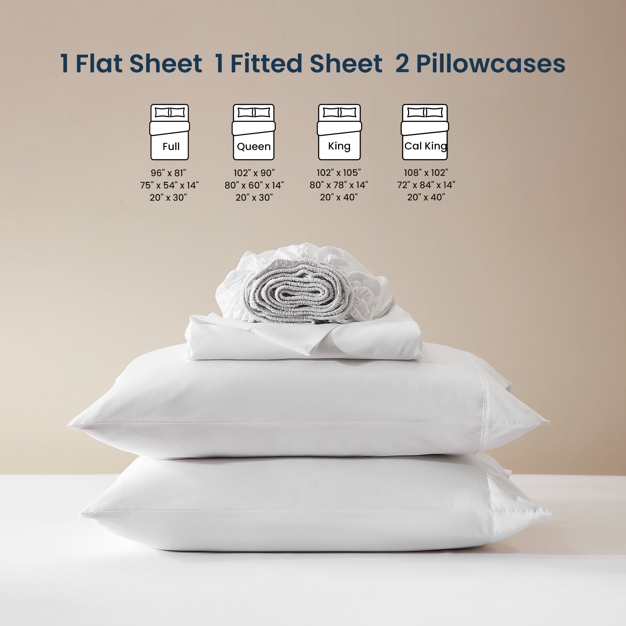 Breathable Luxury Nanotex Super Soft Cooling Twin Bed Sheets Set for Kids 3 Piece - Easy Care Fitted Flat Sheet & Pillowcase Sets - Wri... - Luxury Bed Sheet Set with Deep Pockets Detail
