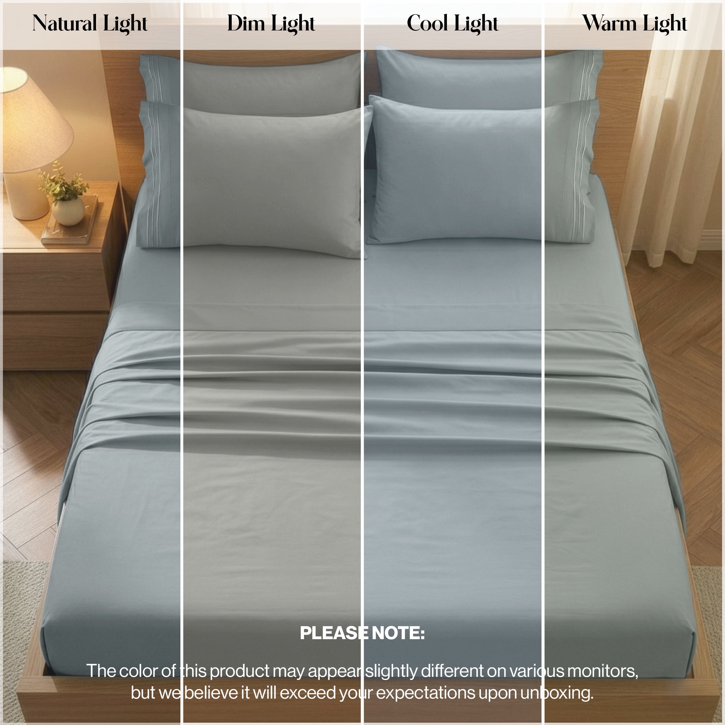 Premium Egyptian Cotton Bed Sheets - 6 Piece Ultra-Soft Microfiber Sheets Set, Deep Pocket Fitted Sheet, Flat Sheet & 4 Pillowcases, Breathab... - Premium Ultra-Soft Pillowcase Pair for Sleeping Detail