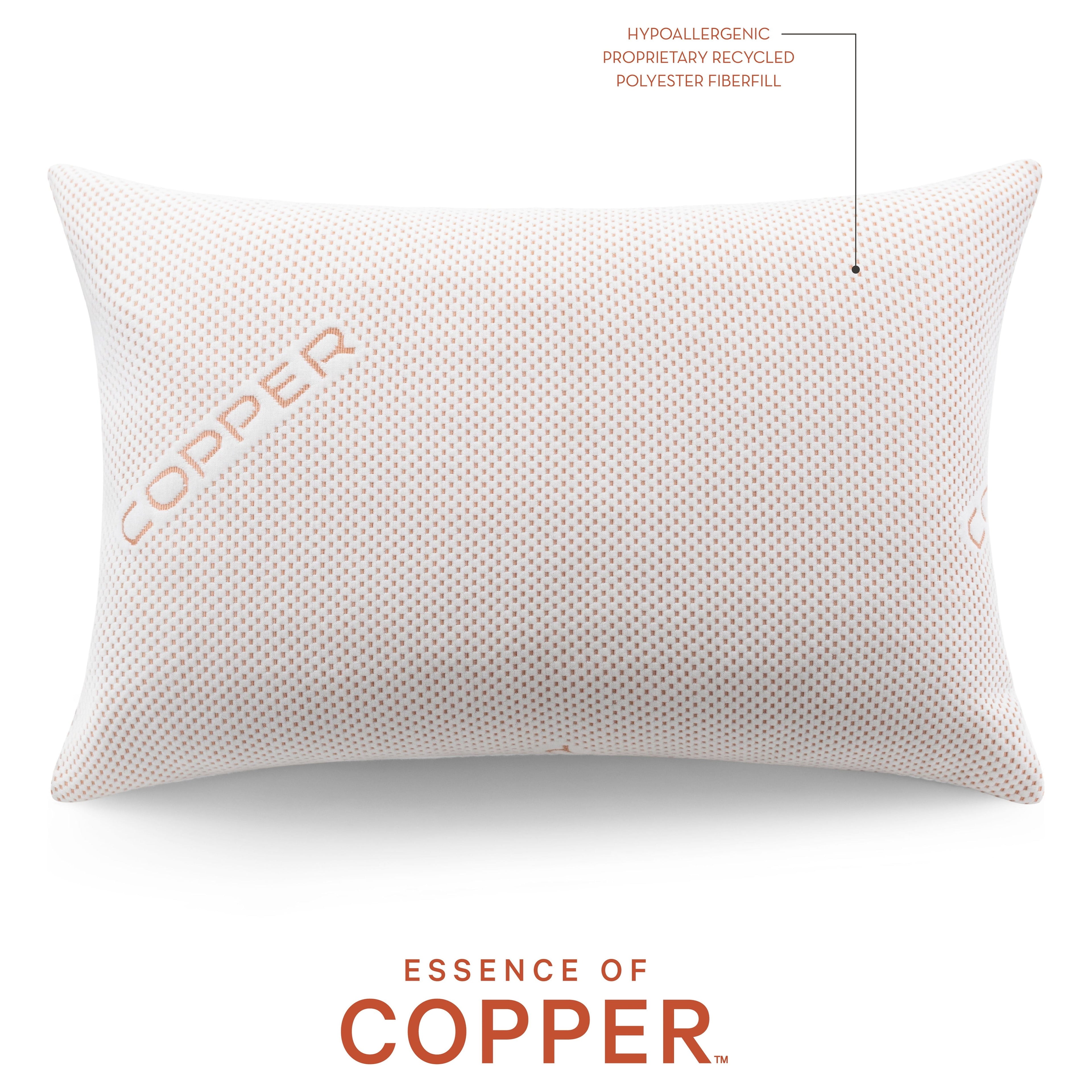 Orthopedic Support Luxury Knit Bed Pillow 2 Pack, Standard/Queen, Polyester - Orthopedic Shredded Foam Bed Pillow Set Detail