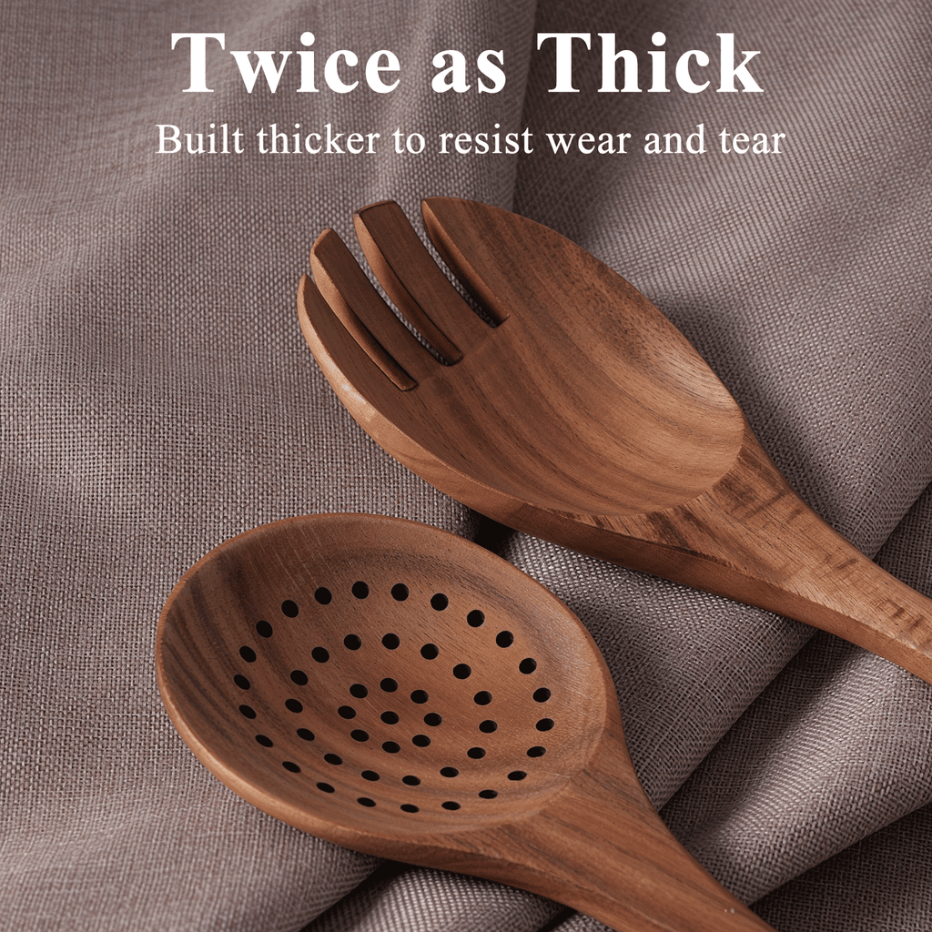 Ergonomic Cooking Wooden Spoons for Cooking, 8 Pcs Natural Wooden Utensil for Cooking with Non-Stick, Heat Resistant, Wood... - Heat-Resistant Silicone Cooking Spatula Turner Detail