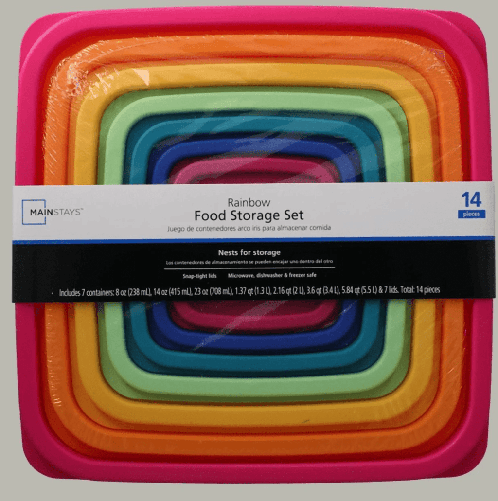 Whimsical Doughnut Plastic Rainbow Food Storage Set, Multi Color, 14 Count, Best Used for Leftover Storage and Reheating - Squishy Dohnut Sweet Treat Shaped Stress Toy Detail