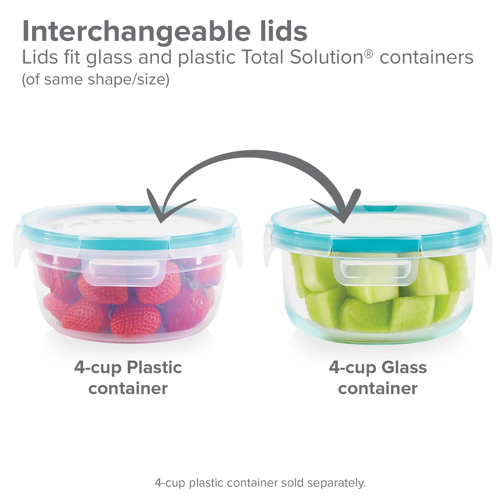 Whimsical Doughnut Glass Storage Set, 10 Piece - Playful Star & Heart Shaped Geometric NeeDoh Detail