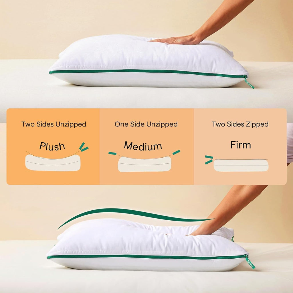 Fluffy Shredded Marlow Adjustable Memory Foam Bed Pillow - Neck and Back Support For Side, Back and Stomach Sleepers - Standard/Queen... - Hotel Quality Plush Sleeping Pillows Detail