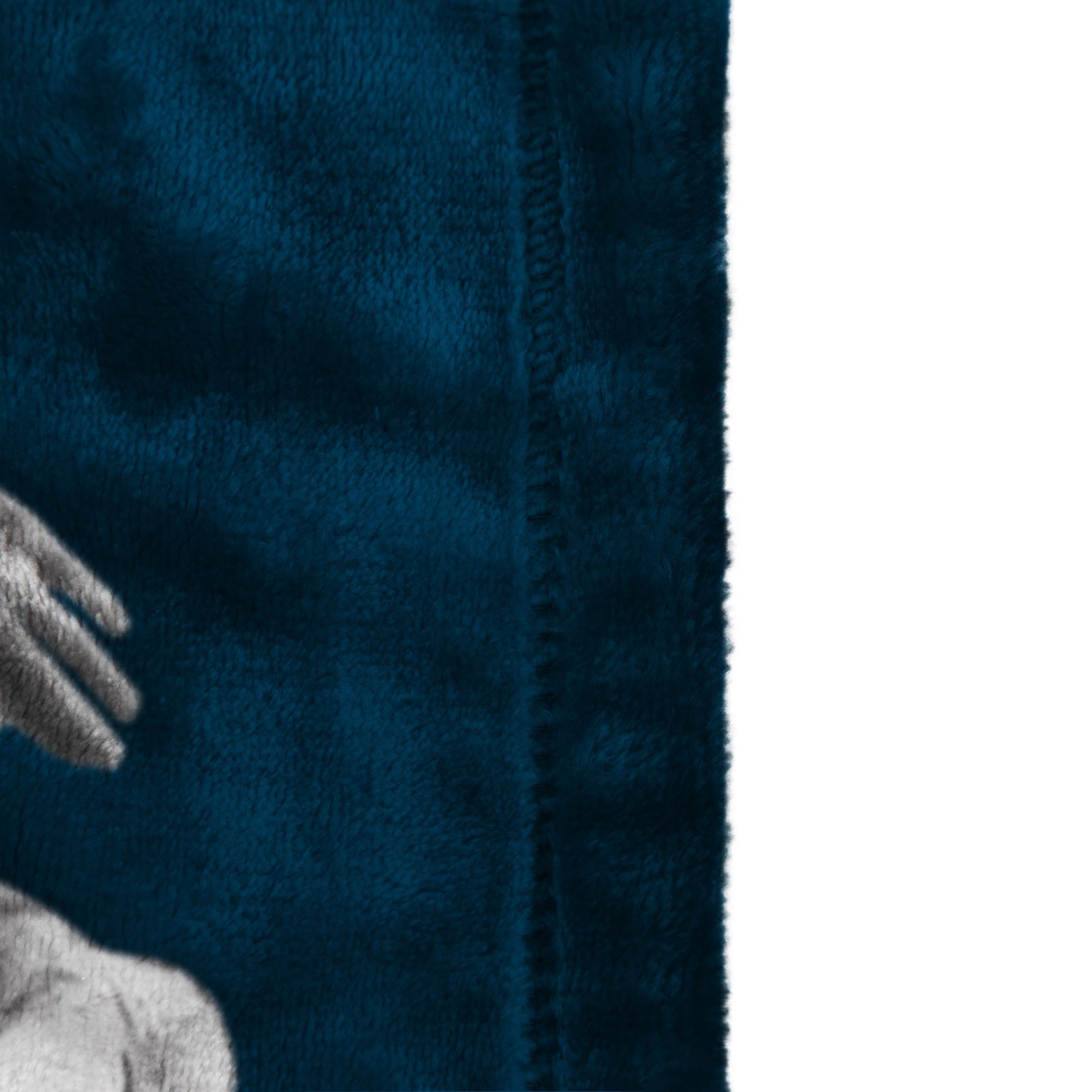 Super Soft Flannel Silk Touch Kids Throw Blanket, 62" x 90", Blue, Polyester - Super Soft Reversible Sherpa Flannel Blanket Detail