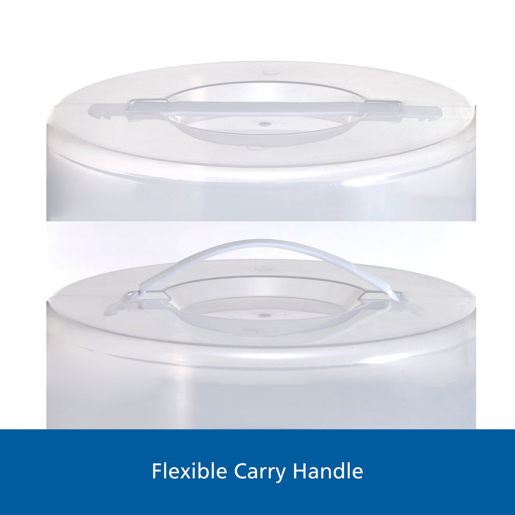 Ergonomic Manual 12 inch Clear Cake Carrier with 2pk 9 inch Gray Round Pans, Carbon Steel - Premium Stainless Steel Garlic Presser & Peeler Detail