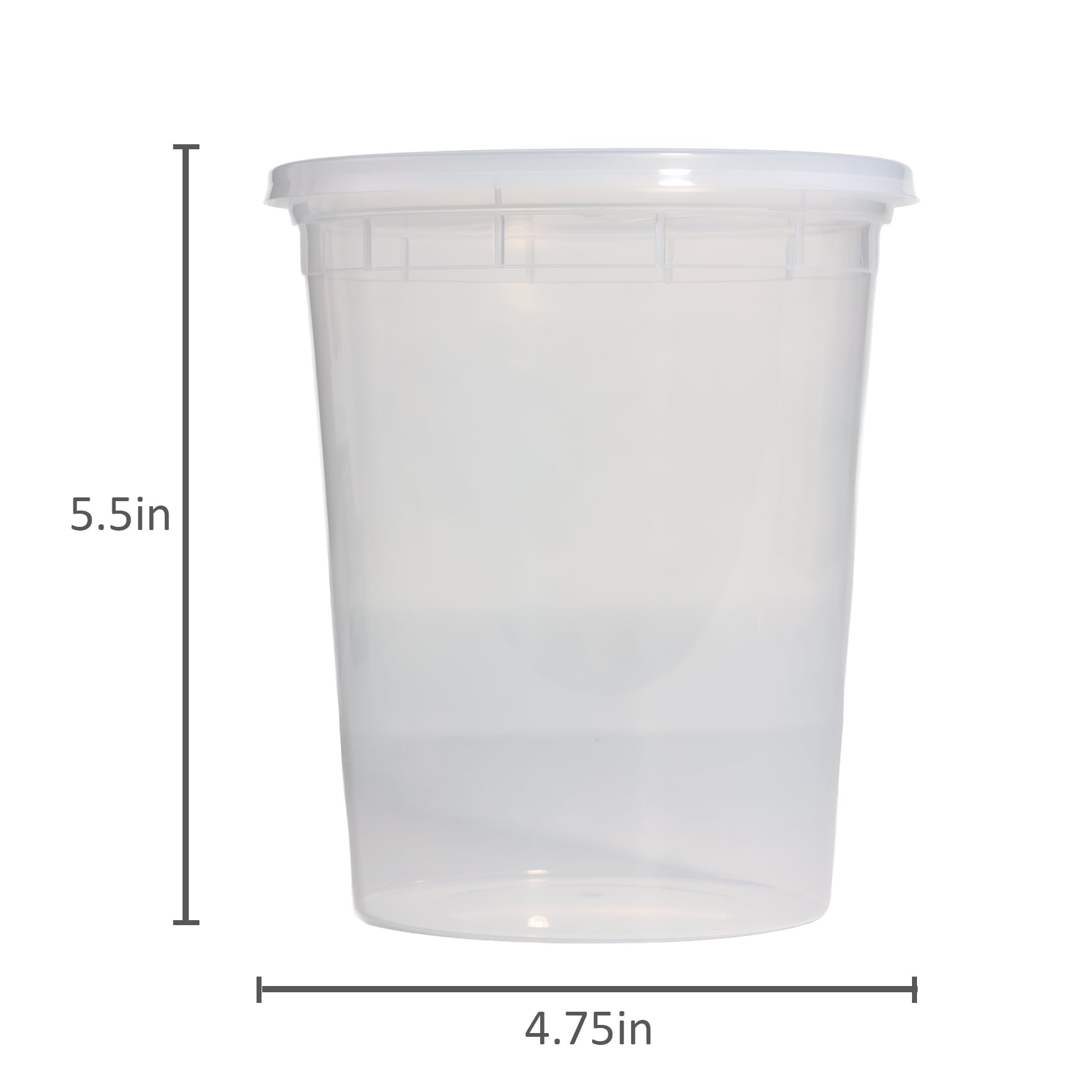 Sweet Treat Shaped 40 Piece 32oz Plastic Deli Container, Ideal Use for Meal Prep and Batch Cooking - Deliciously Soft Cupcake Sensory Glob Detail