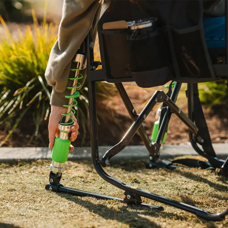 Heavy-Duty Freestyle Adjustable Rocker - Choice 573 - Patented Spring-Action Rocking Chair for Camping Detail