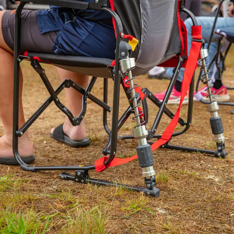 Heavy-Duty Freestyle Adjustable Rocker - Choice 573 - Patented Spring-Action Rocking Chair for Camping Detail