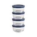 Playful Geometric Glass Food Storage Containers with Lids, 1 Cup Round, Set of 4 - Squishy Dohnut Sweet Treat Shaped Stress Toy - Default Title