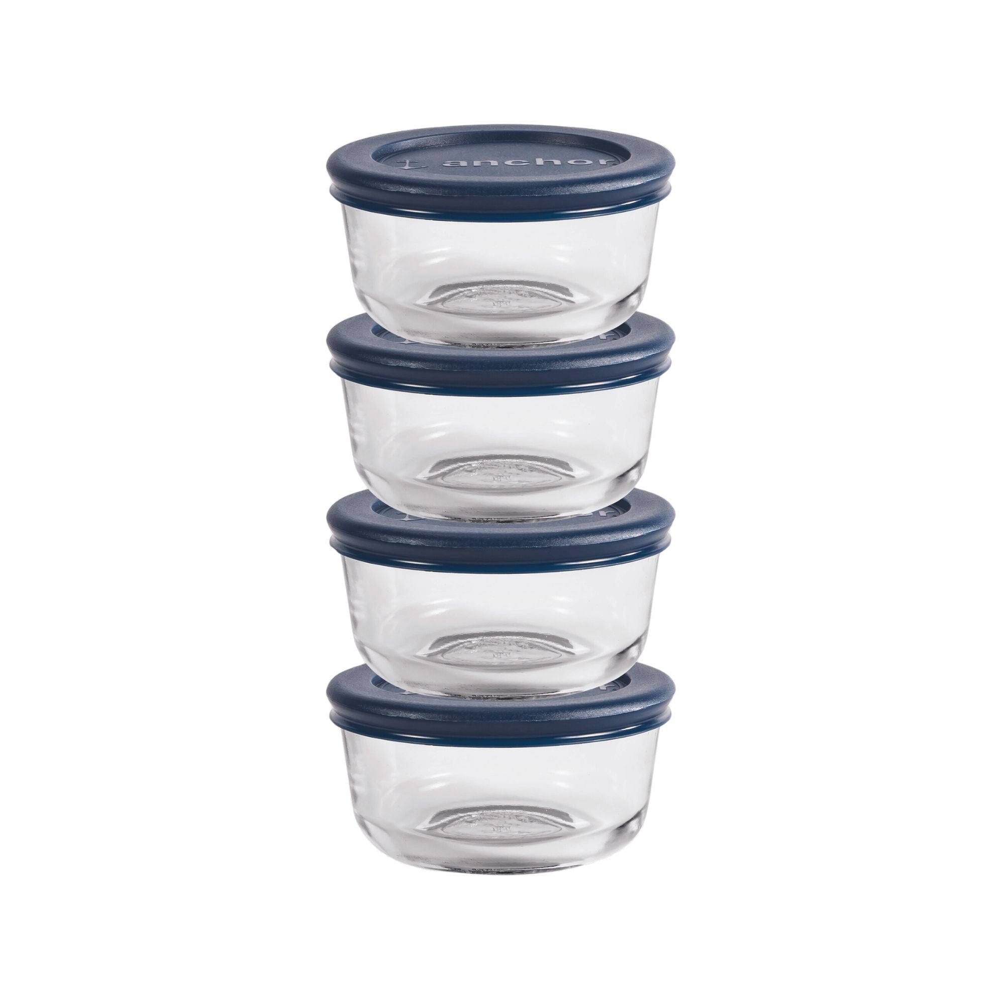 Playful Geometric Glass Food Storage Containers with Lids, 1 Cup Round, Set of 4 - Squishy Dohnut Sweet Treat Shaped Stress Toy - Default Title