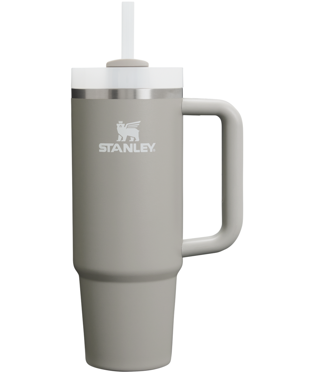 Splash-Resistant FlowState The Quencher H2.0 Flowstate Tumbler | Stanley Create D331C - Premium Stainless Steel Straw Cup for All-Day Hydration - Ash