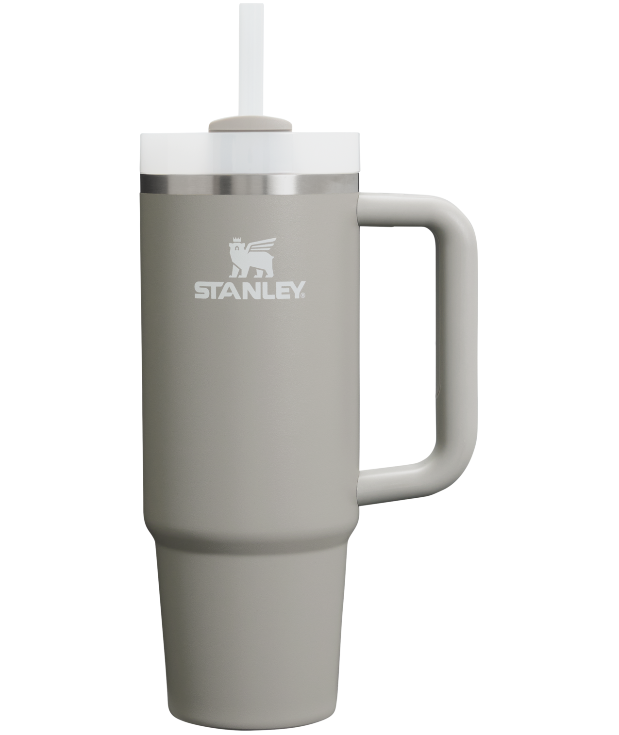 Splash-Resistant FlowState The Quencher H2.0 Flowstate Tumbler | Stanley Create D331C - Premium Stainless Steel Straw Cup for All-Day Hydration - Ash