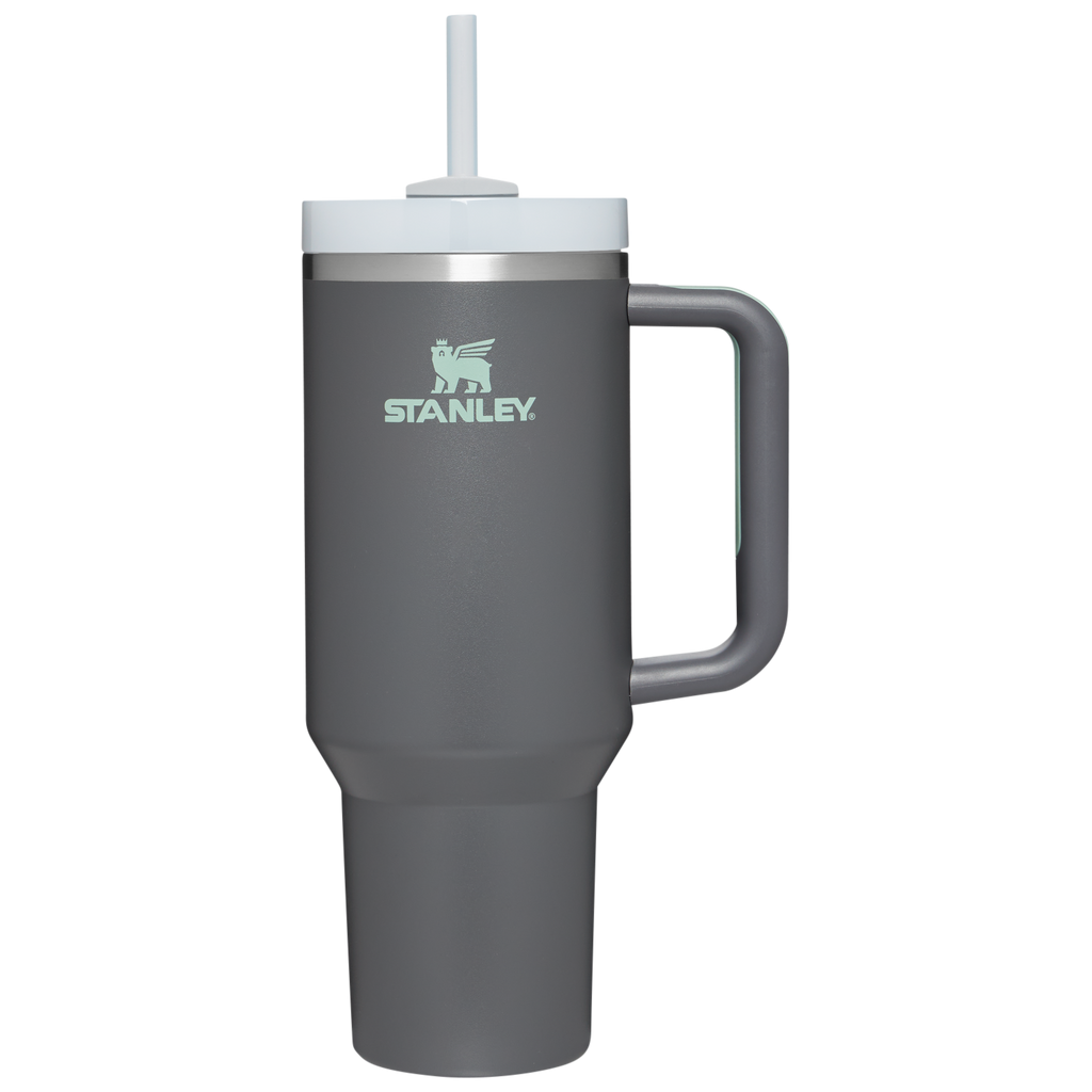 Double-Wall Vacuum The Quencher H2.0 Flowstate Tumbler  | Stanley Create D332L - Premium Stainless Steel Straw Cup for All-Day Hydration - Charcoal