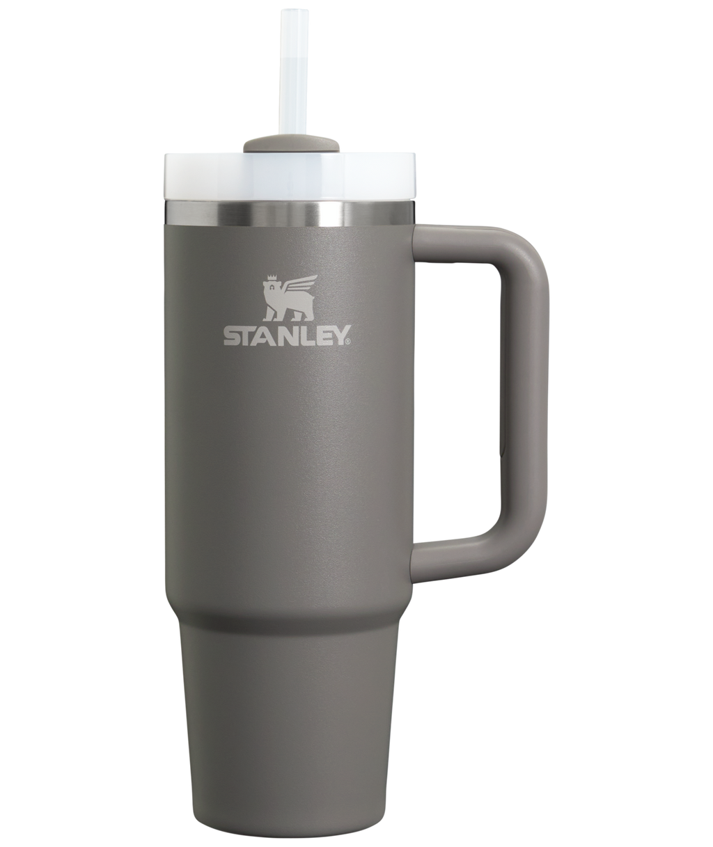 Splash-Resistant FlowState The Quencher H2.0 Flowstate Tumbler | Stanley Create D331C - Premium Stainless Steel Straw Cup for All-Day Hydration - Stone