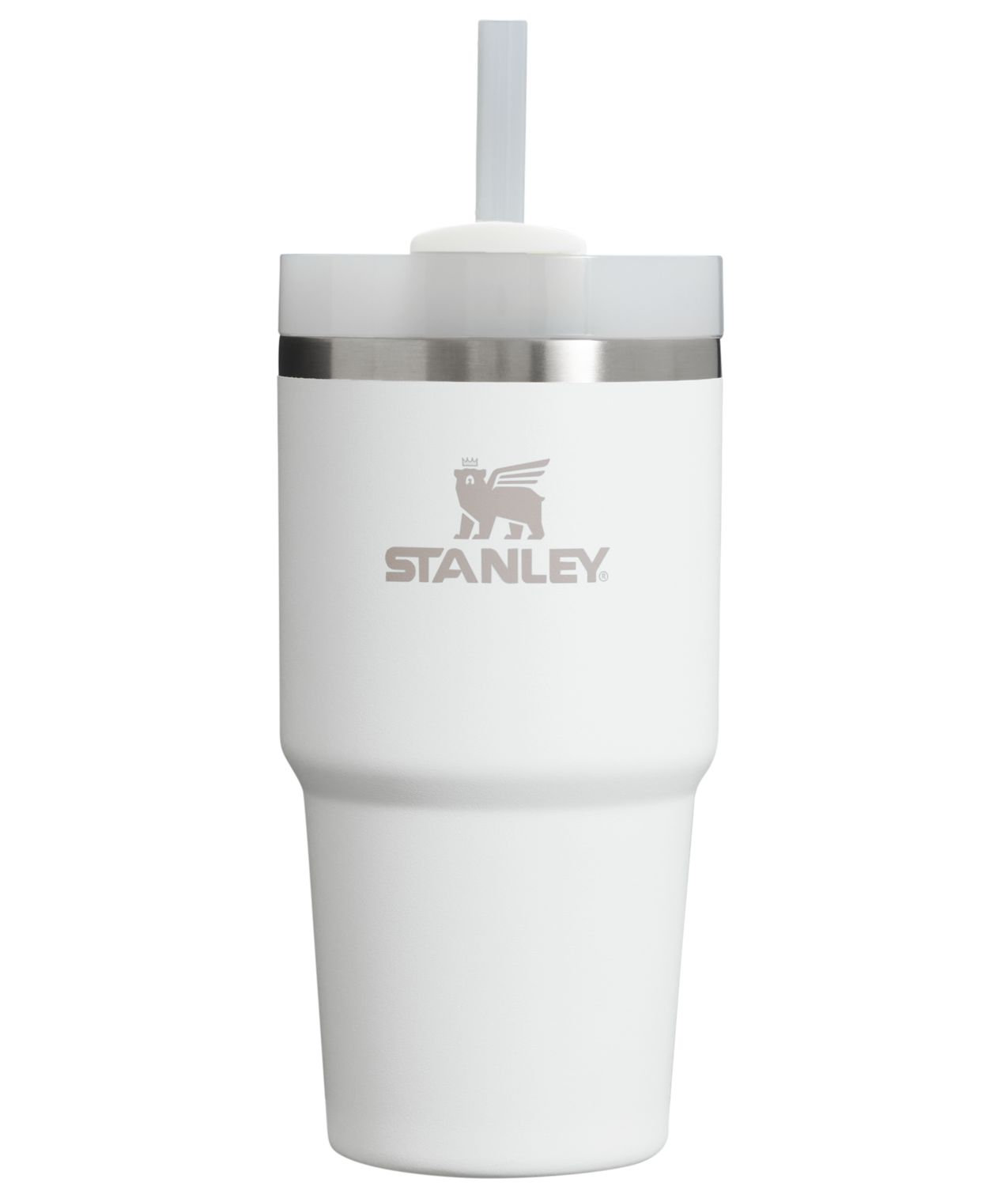 Car-Cup Friendly The Quencher H2.0 Flowstate Tumbler  | Stanley Create D329E - Premium Stainless Steel Straw Cup for All-Day Hydration - Frost