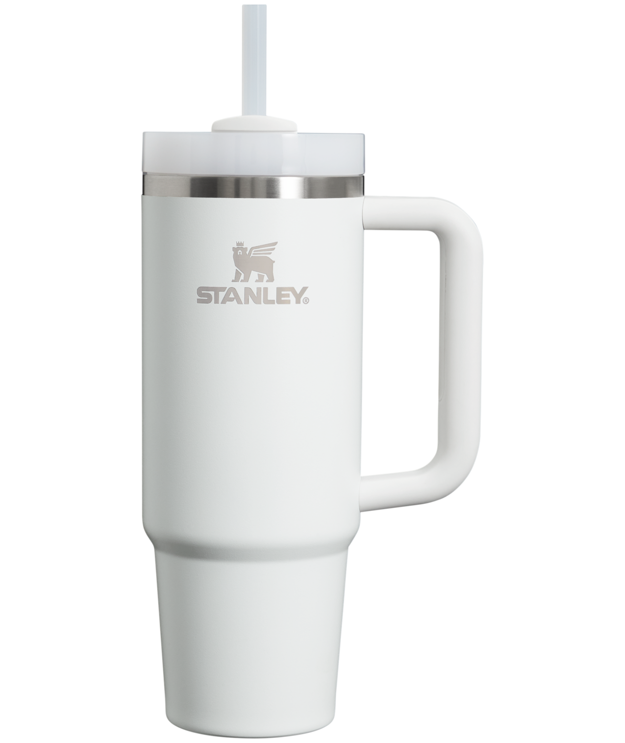 Splash-Resistant FlowState The Quencher H2.0 Flowstate Tumbler | Stanley Create D331C - Premium Stainless Steel Straw Cup for All-Day Hydration - Frost