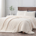 Heavyweight Warmth Fleece Queen Comforter Set -Super Soft & Warm Fluffy White Bedding, Luxury Fuzzy Heavy Bed Set for Winter with 2 Pill... - All-Season Down Alternative Comforter Insert - Default Title