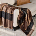 Reversible Sherpa Printed Velvet Plush Super Soft Throw Blanket, Oversized, Shelton Brown Plaid - Cozy Fleece Throw Blanket for Couch & Bed - Default Title
