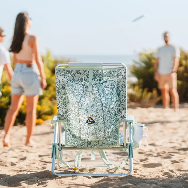 Reclining Beach Backpack Beach Chair - Choice 709 - Low-Profile Reclining Beach Chair with Backpack Straps Detail