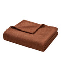Super Soft Flannel Beautiful Rust Woven Herringbone Throw , 50" x 60" - Super Soft Reversible Sherpa Flannel Blanket - Default Title