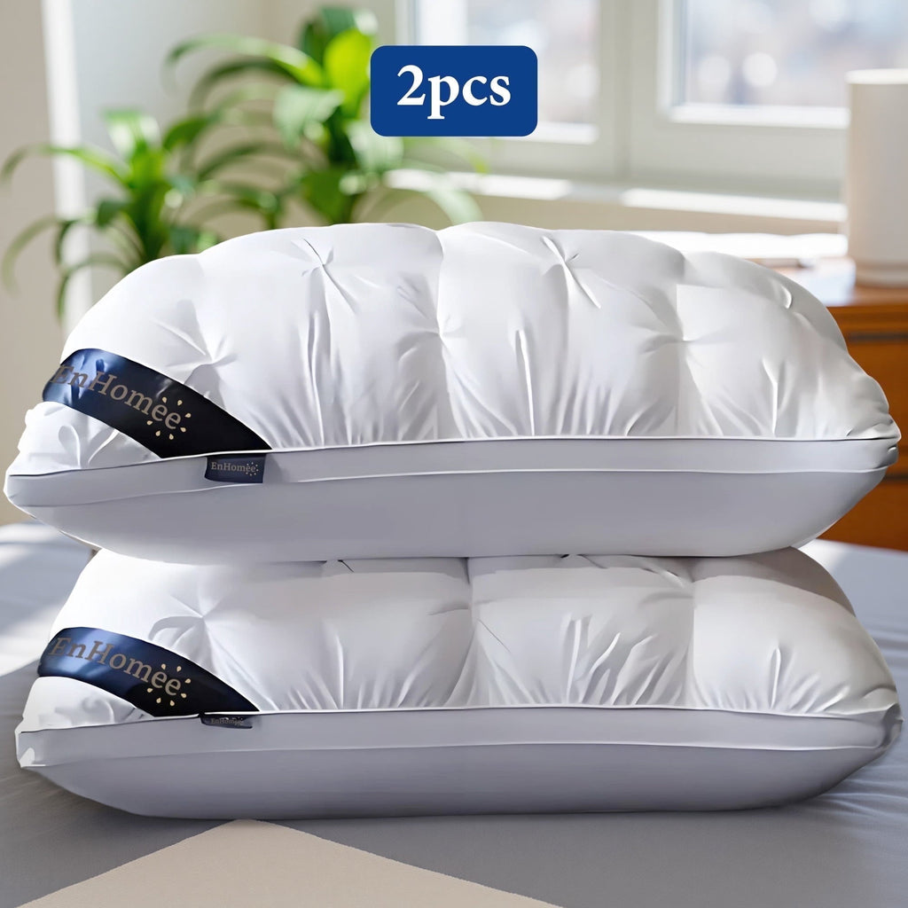 Ergonomic Memory Foam 2-Pack Luxurious Hotel-Quality ,Resistant to Flattening, All-Season,White - Hotel Quality Plush Sleeping Pillows - Default Title