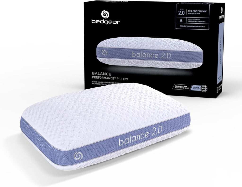 Fluffy Shredded Performance Pillow – 2.0 - Moisture Wicking Bed Pillow for All Sleep Positions - Medium Firmness Bed Pillow -... - Ergonomic Memory Foam Pillow for Neck Pain Support - Default Title