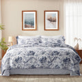 Luxurious Quilted Queen Comforter Sets,7-Pieces Reversible Bedding Sets,Bed in a Bag with Comforter,Flat Sheet and Fitted Sheet,Pillowc... - All-Season Down Alternative Comforter Insert - Default Title