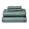 Ultra-Soft 4-Piece 300 Thread Count Green Ash Cotton Sateen Bed Sheet Set, Cali King - Breathable Egyptian Cotton Flat & Fitted Sheets - Default Title