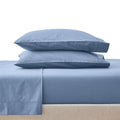 Ultra-Soft Cool & Crisp 3-Piece 300 Thread Count Blue Water Cotton Percale Sheet Set, Twin - Cooling Hotel Quality Bedding Sheets and Pillowcases - Default Title