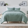 Fluffy Down Alternative 3-Piece Sage Floral Comforter Set, Full/Queen - Cloud-Like Soft Lightweight Bed Comforter - Default Title