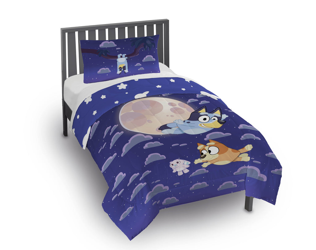 Heavyweight Warmth Dream Kids 2 Piece Blue Reversible Comforter and Pillowcase Bedding Set, Twin/Full - Hypoallergenic Ultra-Fluffy Quilt for Winter - Default Title