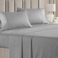 Wrinkle-Resistant 4-Piece 400 Thread Count Cotton Sheet Set - King Size 100% Cotton Sateen Bed Sheets Fits 18"-24" Mattresse... - Premium Ultra-Soft Pillowcase Pair for Sleeping - Default Title