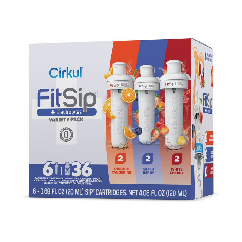 Vitamin-Infused FitSip 6-Pack Variety Pack HE3H - Electrolyte Hydration Enhanced Taste Cartridges - Default Title