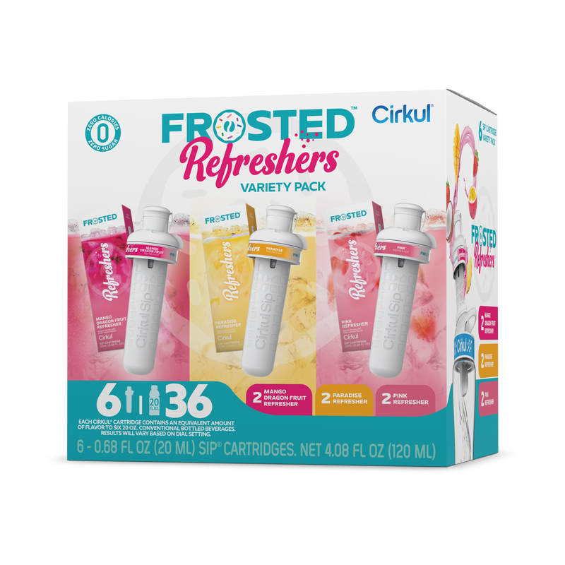 Refreshing Electrolyte Frosted Refreshers 6-Pack Variety Pack 1367 - Sugar-Free Fruit Flavor Cartridge Refill - Default Title