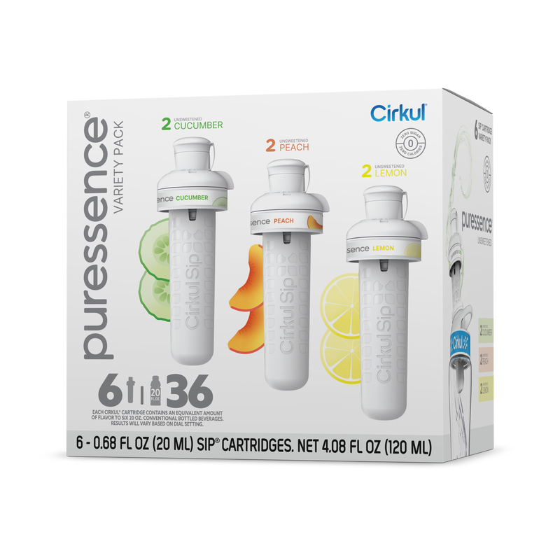 Sugar-Free Puressence 6-Pack Variety Pack 3T3F - Electrolyte Hydration Enhanced Taste Cartridges - Default Title
