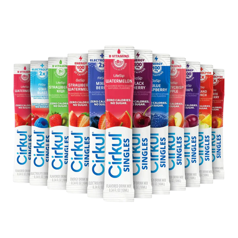 Natural Fruit Flavored 24-Pack  Singles Variety Bundle GXPG - Electrolyte Hydration Enhanced Taste Cartridges - Default Title