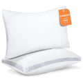 Decorative Plump Bed Pillows King Size Set of 2, Luxury Hotel Quality,Fluffy and Supportive Gusseted Bed Pillows for Side, Back, or St... - Hotel Quality Plush Sleeping Pillows - Default Title
