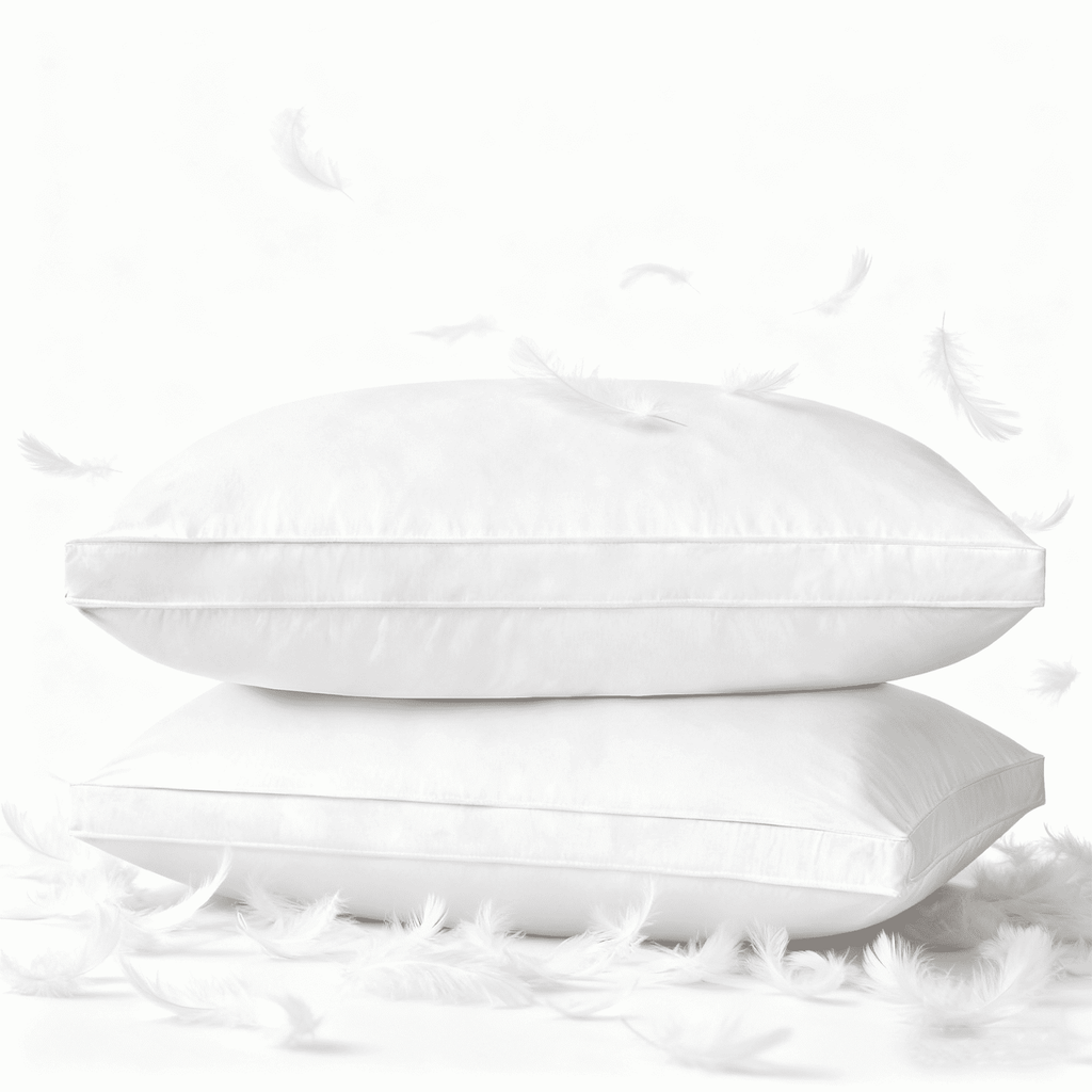 Ergonomic Memory Foam Goose Feather & Down Pillow King Size 20"x36" – Hotel Quality Bed Pillow for Sleeping, 100% Organic Cotton Cover, Hyp... - Orthopedic Shredded Foam Bed Pillow Set - Default Title