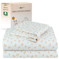 Ultra-Soft 4 Piece Printed Floral Bed Sheets Queen Size Set - 100% Cotton Sheets Queen, Soft Sateen Bedsheets, Deep Pocket Queen... - Luxury Bed Sheet Set with Deep Pockets - Default Title