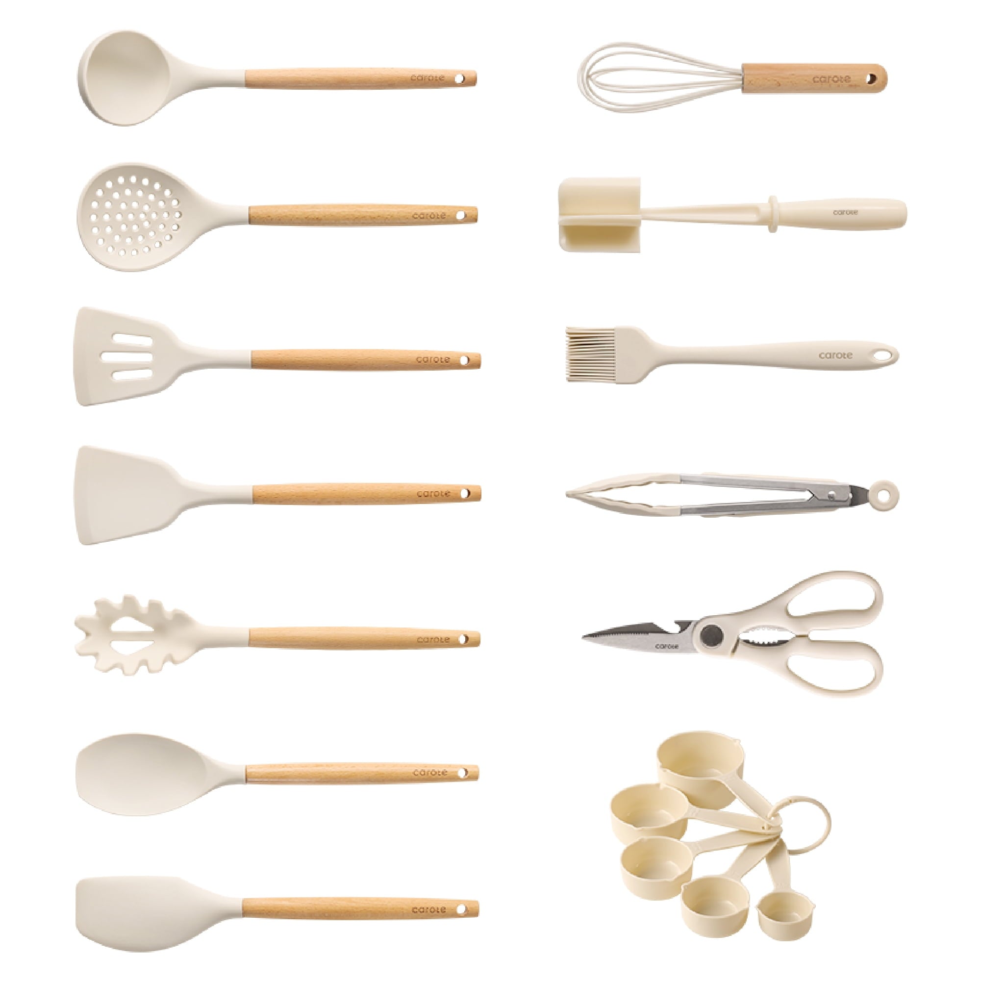 Chef-Quality 17-Piece Silicone and Wood Cooking Utensil Set, Heat-Resistant, Safe for Nonstick Cookware - Professional Kitchen Tool for Culinary Enthusiasts - Default Title