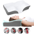 Fluffy Shredded Cervical Neck Pillow for Neck Pain Relief, Ergonomic Memory Foam Pillow Bed Pillows for Body Side Back Stomach Sleepi... - Orthopedic Shredded Foam Bed Pillow Set - Default Title