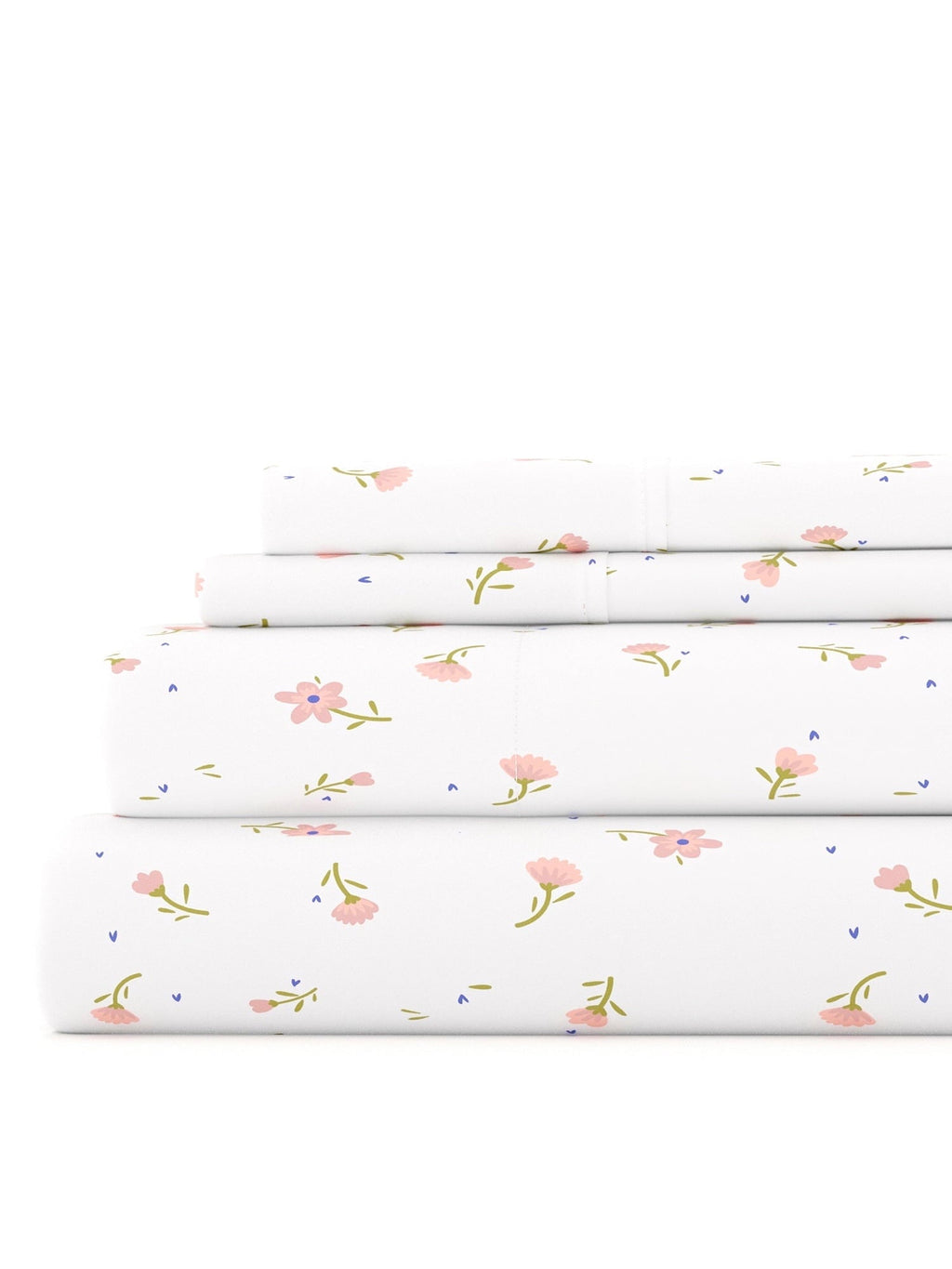 Wrinkle-Resistant Ultra Soft & Breathable Wrinkle Free Bed Sheets Set - Floral Pink Farmhouse Patterned for Twin Size Bedding - Luxury Bed Sheet Set with Deep Pockets - Default Title