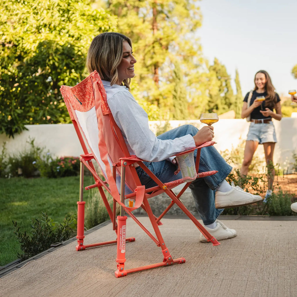 Patented Spring-Action Comfort Pro Rocker - Choice 375 - Freestyle Rocker Portable Outdoor Folding Chair Detail