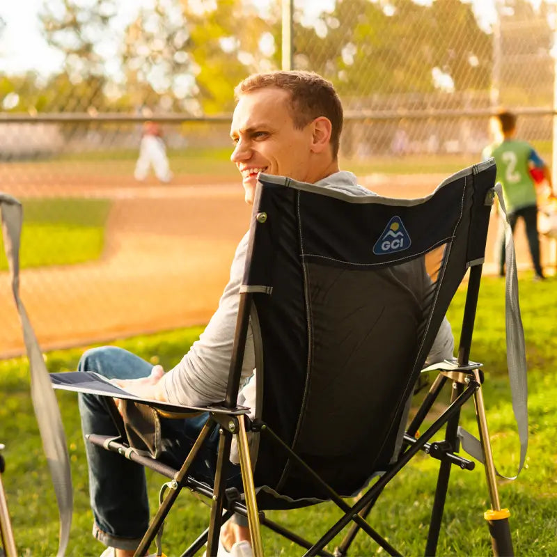 Patented Spring-Action Comfort Pro Rocker - Choice 375 - Freestyle Rocker Portable Outdoor Folding Chair Detail