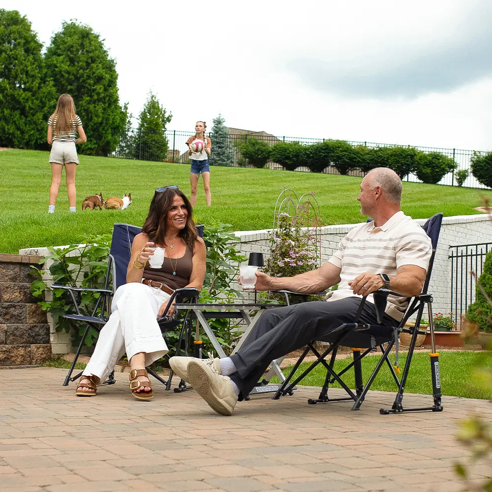 Patented Spring-Action Comfort Pro Rocker - Choice 375 - Freestyle Rocker Portable Outdoor Folding Chair Detail