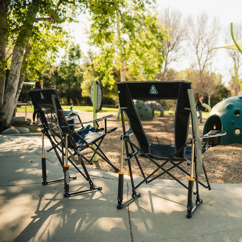 Patented Spring-Action Comfort Pro Rocker - Choice 375 - Freestyle Rocker Portable Outdoor Folding Chair Detail