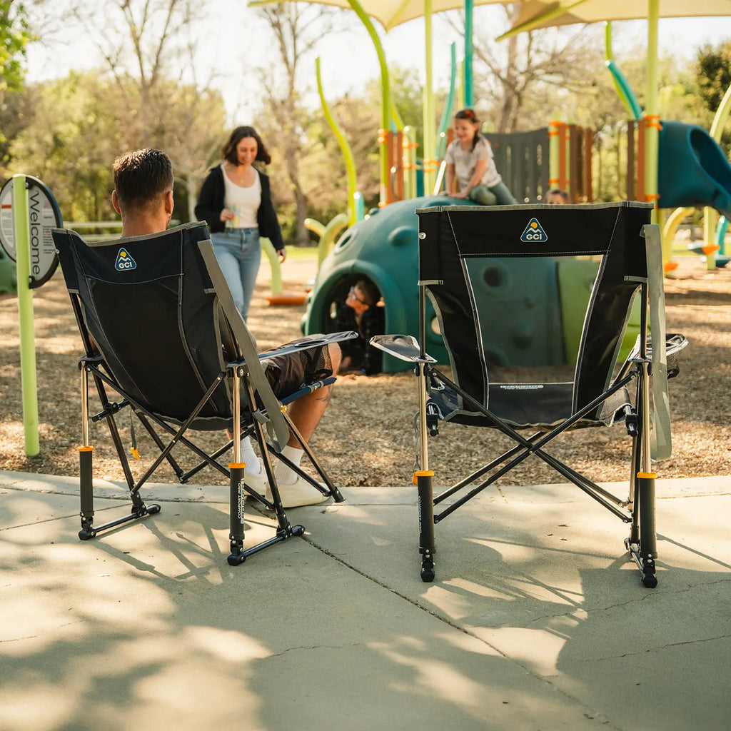 Patented Spring-Action Comfort Pro Rocker - Choice 375 - Freestyle Rocker Portable Outdoor Folding Chair Detail