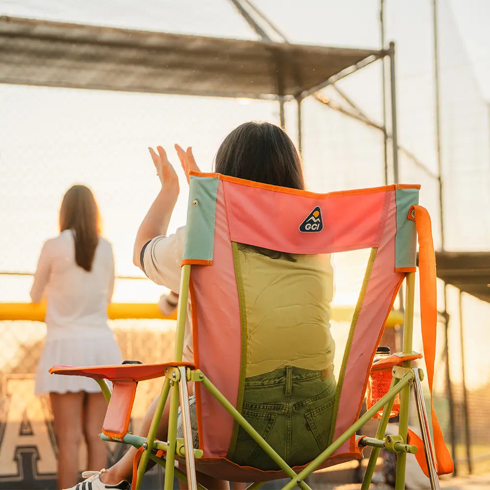 Patented Spring-Action Comfort Pro Rocker - Choice 375 - Freestyle Rocker Portable Outdoor Folding Chair Detail
