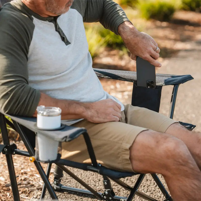 Smooth Motion Comfort Pro Rocker XL - Choice 107 - Freestyle Rocker Portable Outdoor Folding Chair Detail